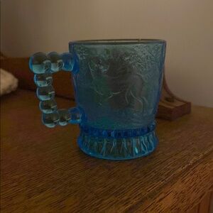 Vintage Blue Glass Mini Mug